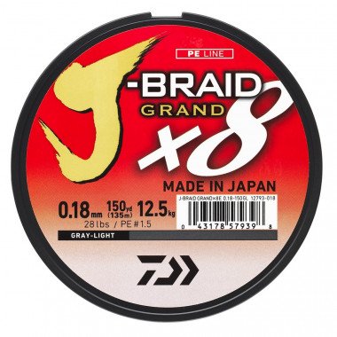Daiwa J-Braid Grand X8 Gris 275mt